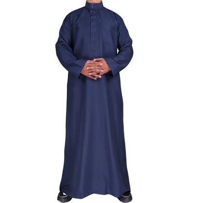 Qamis Man Clothing Islam Djellaba Man Muslim Arab Men Robe Middle Eastern Washed Fleece Robe Jubba Thobe Muslim Styles Fashion