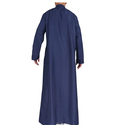 Qamis Man Clothing Islam Djellaba Man Muslim Arab Men Robe Middle Eastern Washed Fleece Robe Jubba Thobe Muslim Styles Fashion